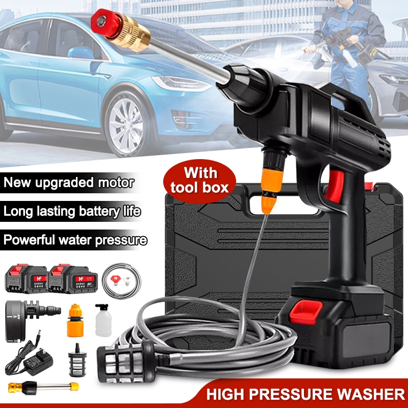 thumbnail interactive-video image 1 of NEGOZIO MATTO 48V Battery Powered Pressure Washer – 5600mAh Cordless Sprayer With 5m Hose 1 of 5
