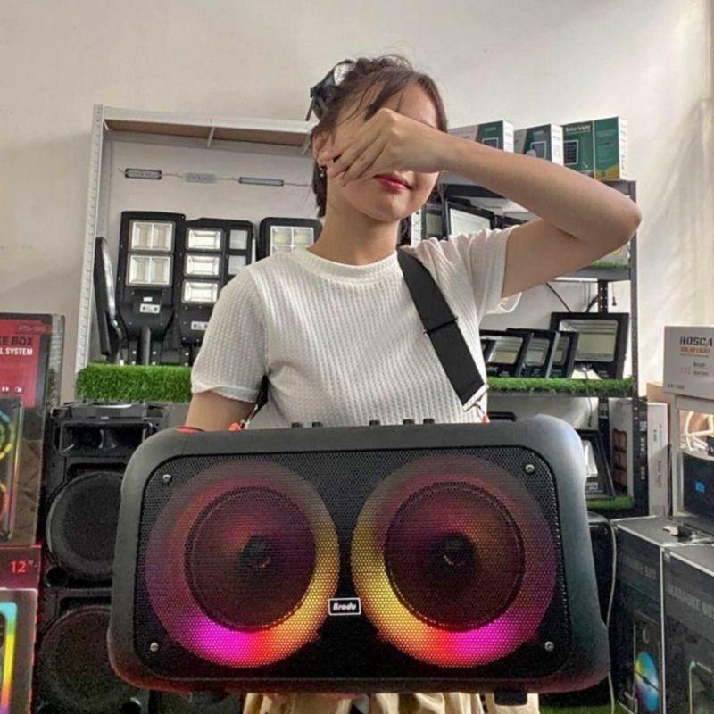 Brodu Portable New Bluetooth Speaker Wireless Karaoke Free Microphone ...