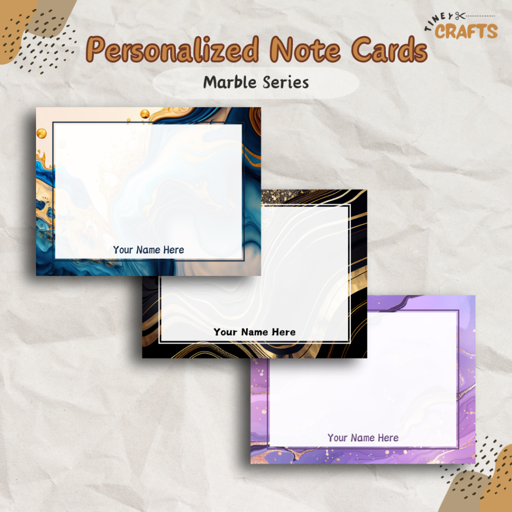 Personalized Note Cards | Marble Series | Shopee Philippines