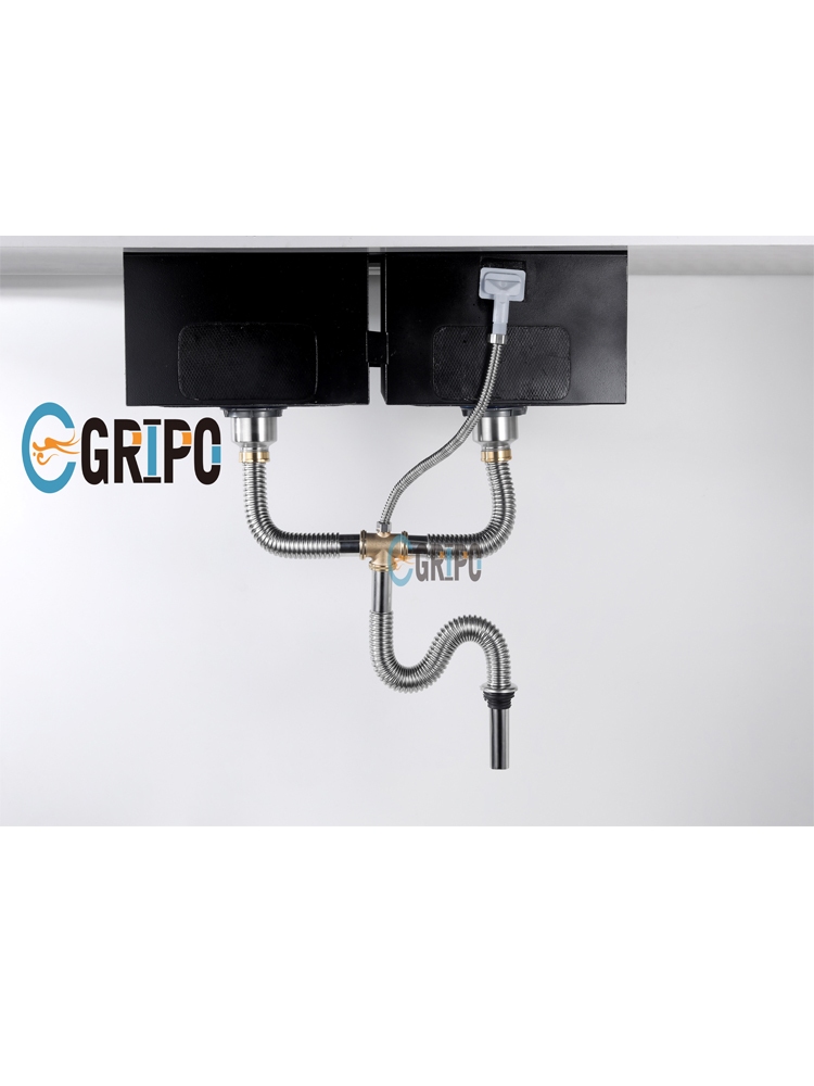 GRIPO 304 Stainless High End kitchen Double Sink Sink Downpipe Fittings ...