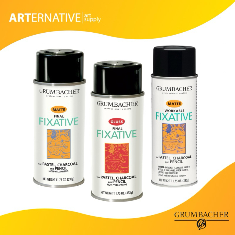 Grumbacher Gloss Brilliant Final Fixative (For Pastel, Charcoal