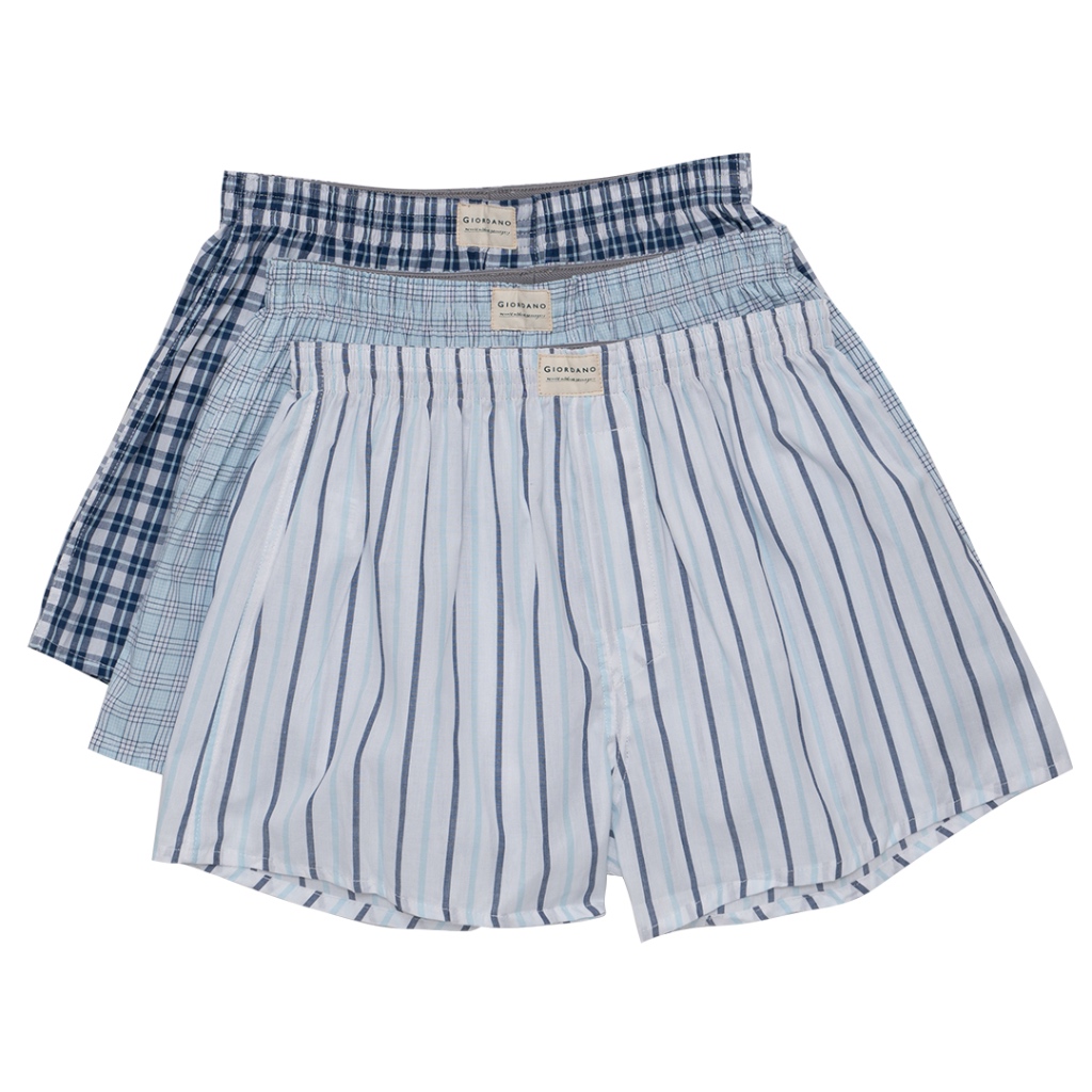 Boxers Homme HEAD - Lot De 8 - 95% Coton 5% Élasthanne - Taille L - Blanc/Bleu/Gris