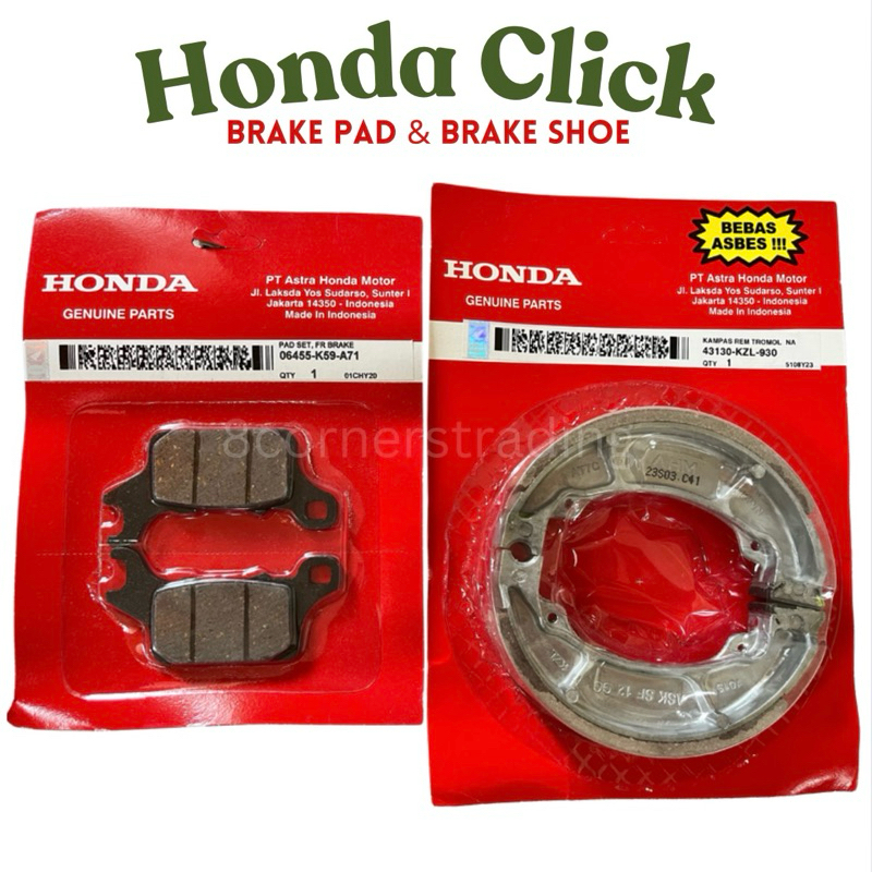 Honda Brake Pad and Brake Shoe for Honda Click125 v2, 125 v3, 150 v2