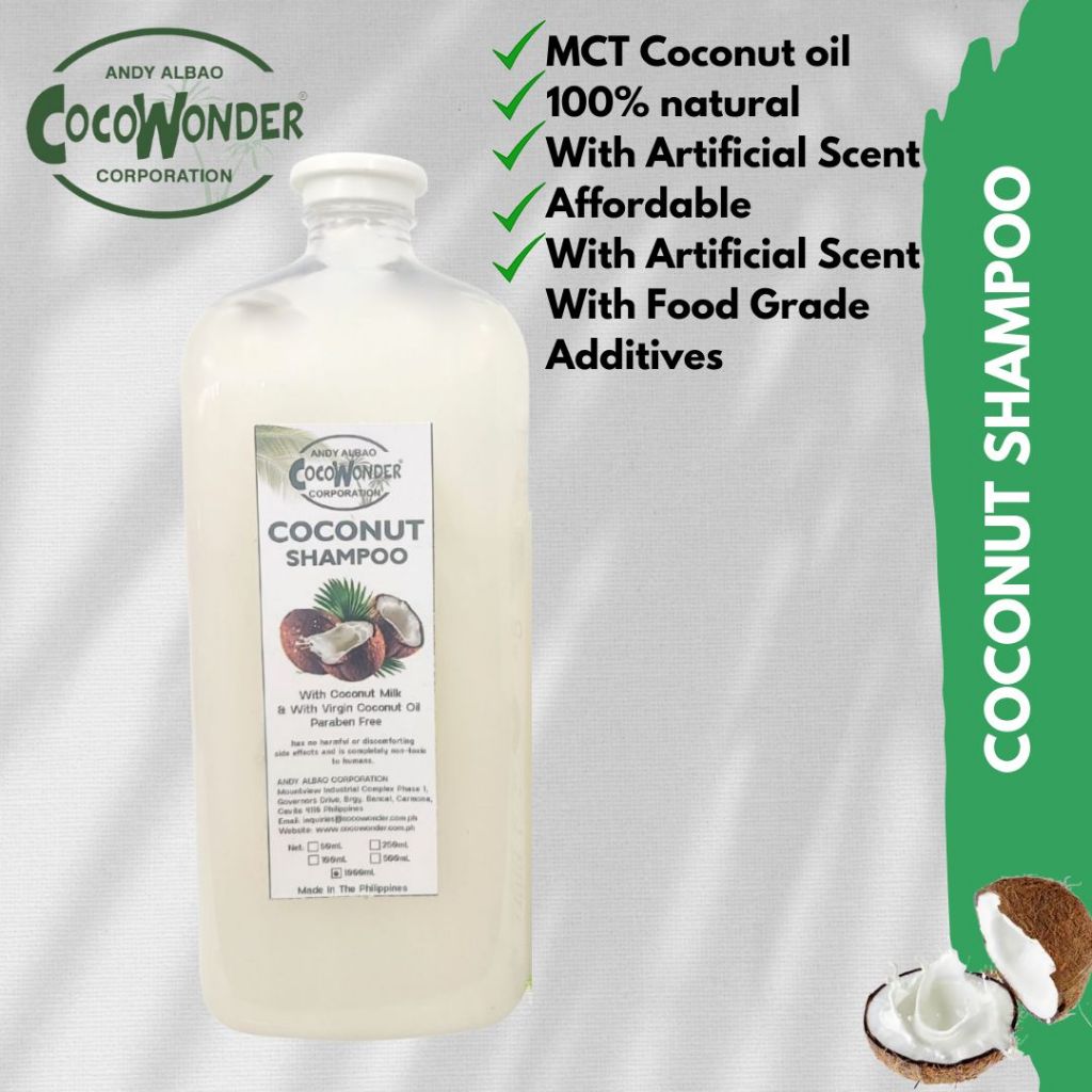 1LTR COCONUT SHAMPOO, with Coconut Milk & Virgin Oil as Main Active ...