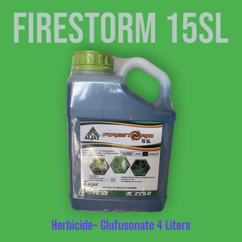 FIRESTORM 15SL Glufosinate (for paragis) Herbicide 4 Liters by ALJAY ...