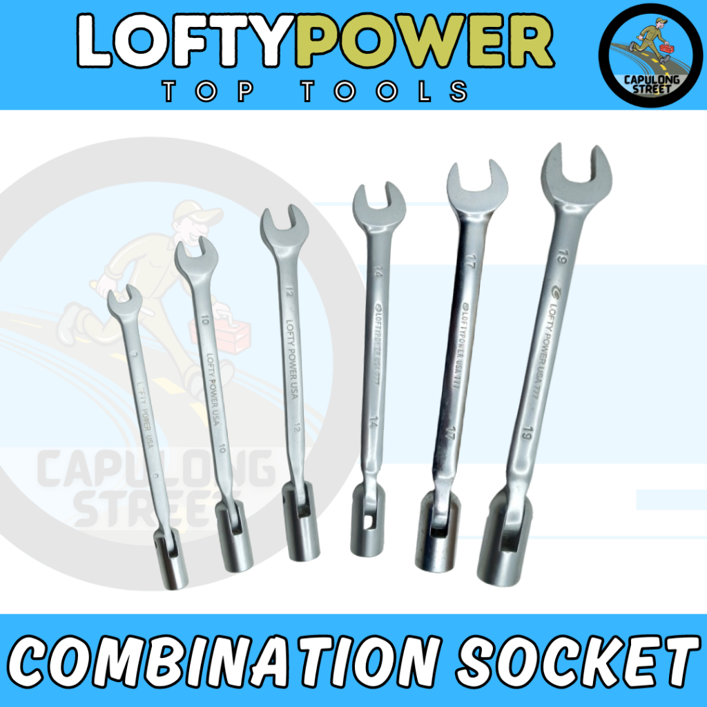 Capulong Street Lofty Combination Socket Wrench 8mm-19mm with Variation ...