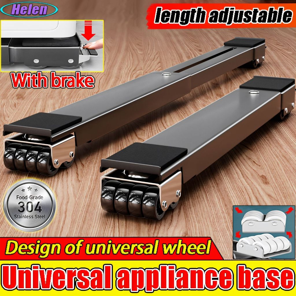 2PCS Set Refrigerator Stand Washing Machine Stand Ref Stand Adjustabl ...