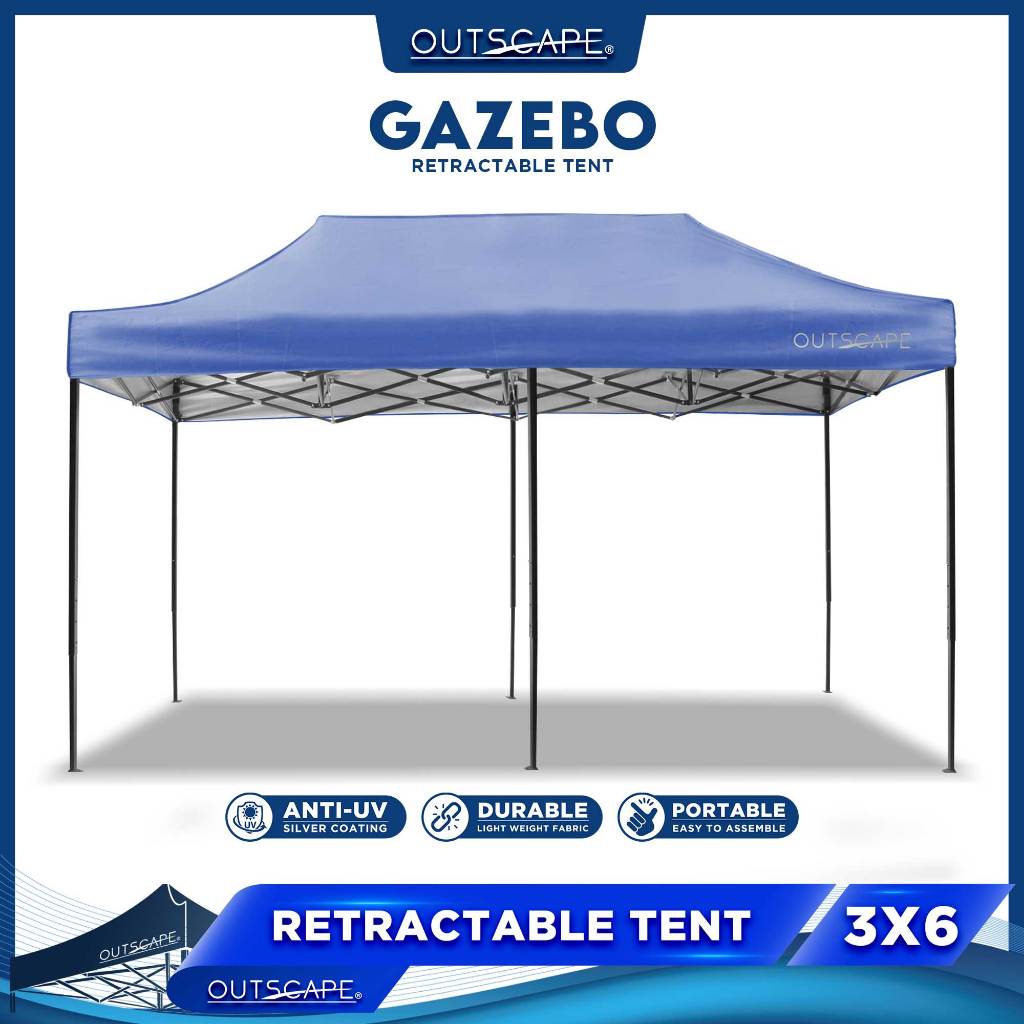 Outscape Heavy Duty Tent 3x6 Meter Retractable Complete Set | Shopee ...