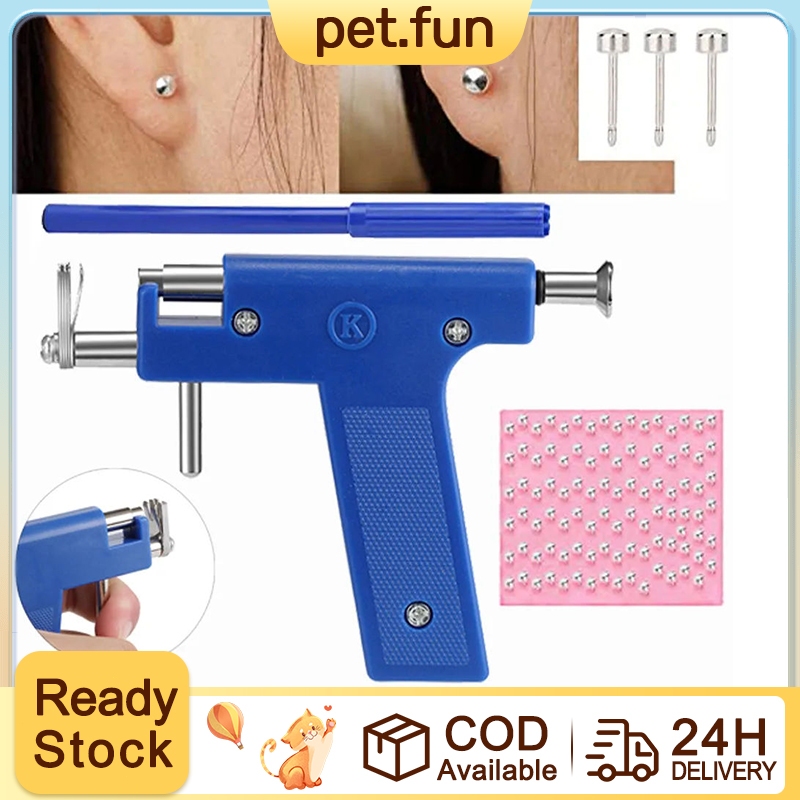 Ear Body Pierce Piercing Gun with Plastic Box Ear Nose Navel Hole ...
