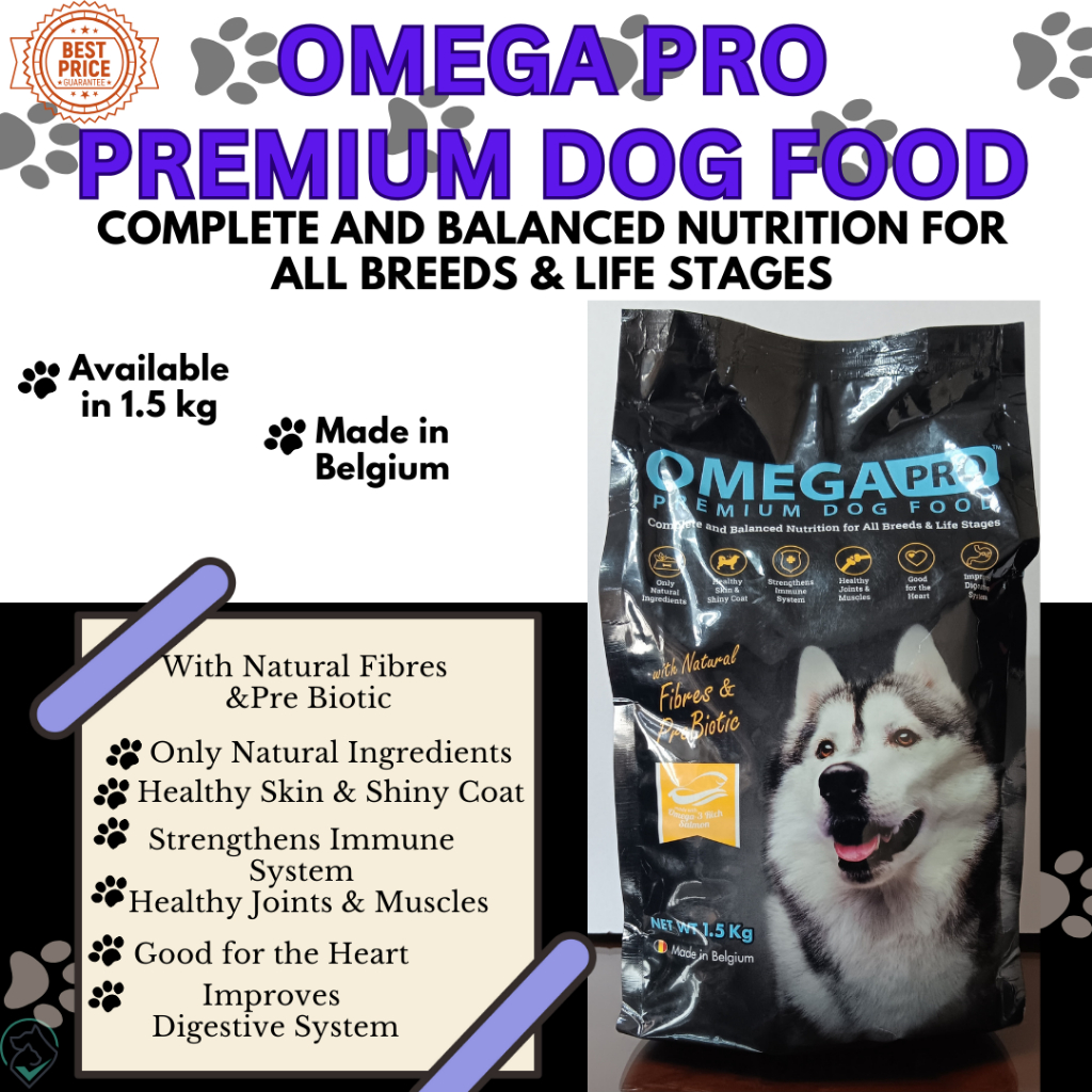 OMEGA PRO PREMIUM DOG FOOD OMEGA3 RICH SALMON/FOR ALL BREEDS & LIFE