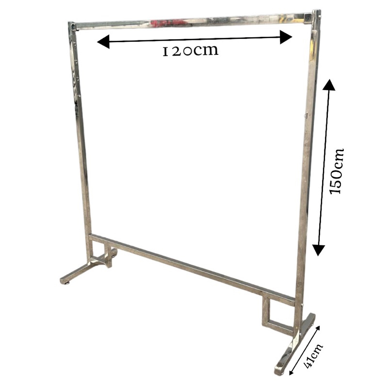 Stainless steel horizontal bar square tube clothes drying rack clothing ...