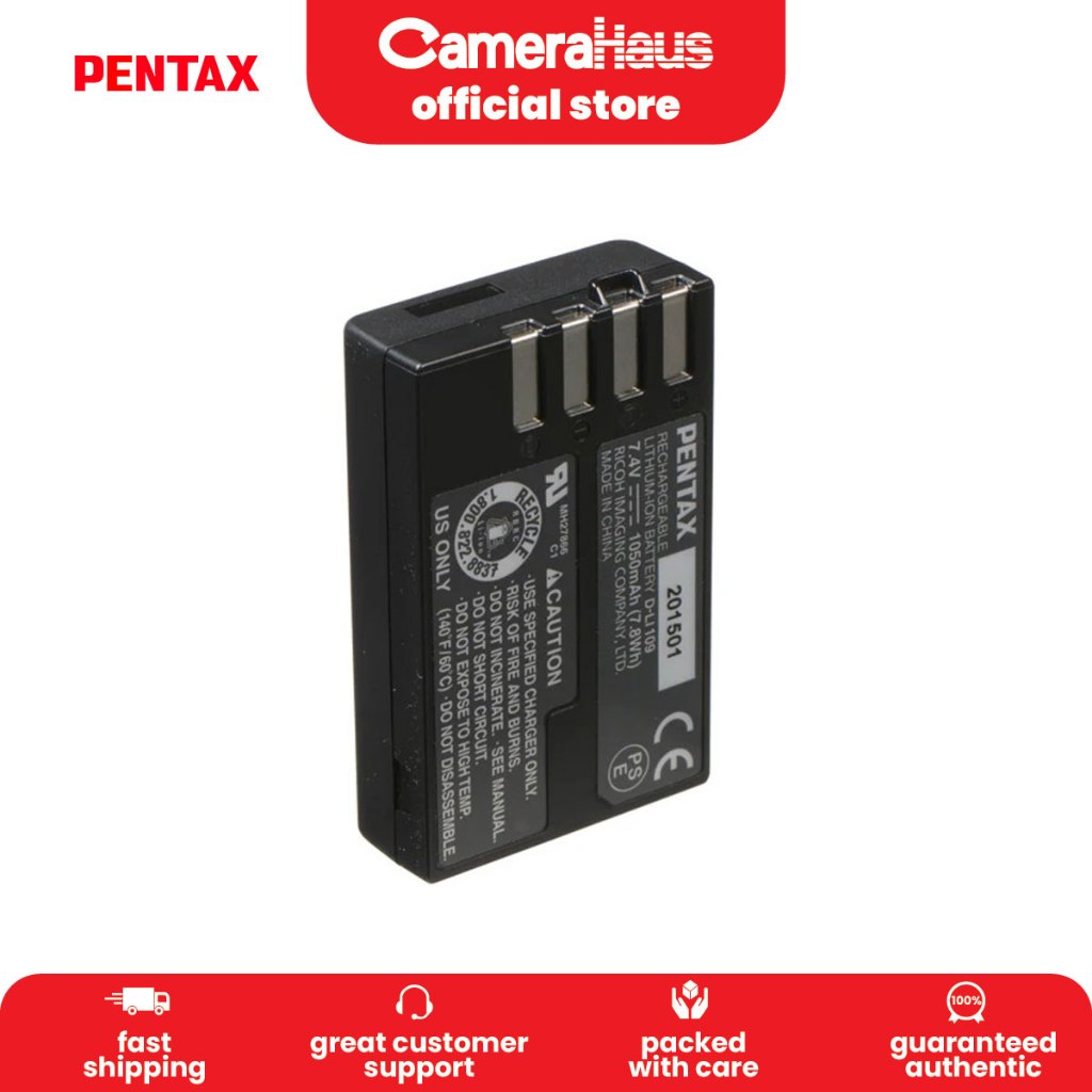 Batteries - Pentax D-Li109 Rechargeable Li-Ion Battery for Pentax K-70