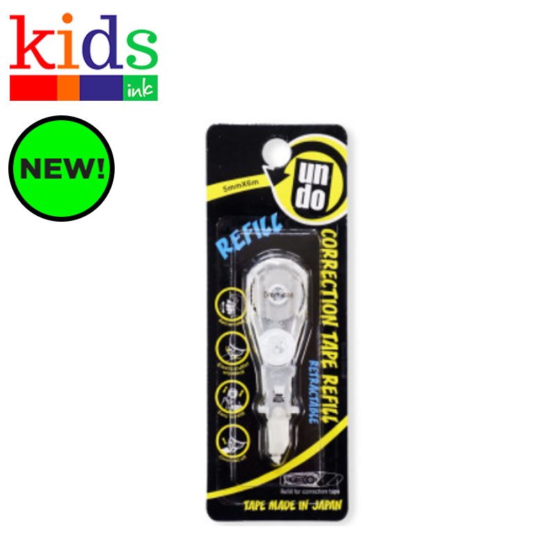UNDO CORRECTION TAPE REFILL 04015014 5MMX6M CLEAR - KIDS INK | Shopee ...