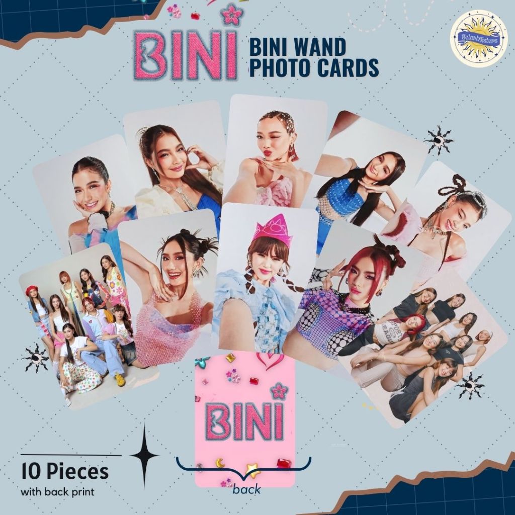 10 pcs BINI B2B back-to-back laminated photocards photo card blooms ...