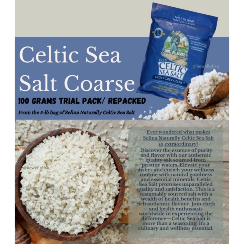 Selina Naturally Celtic Sea Salt COARSE 100 grams Trial pack/Repacked Shopee Philippines
