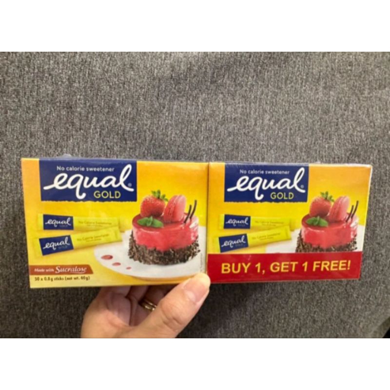 BUY 1 TAKE 1 EQUAL Gold 1box 50 sticks,Zero Calorie Sweetener | Shopee ...