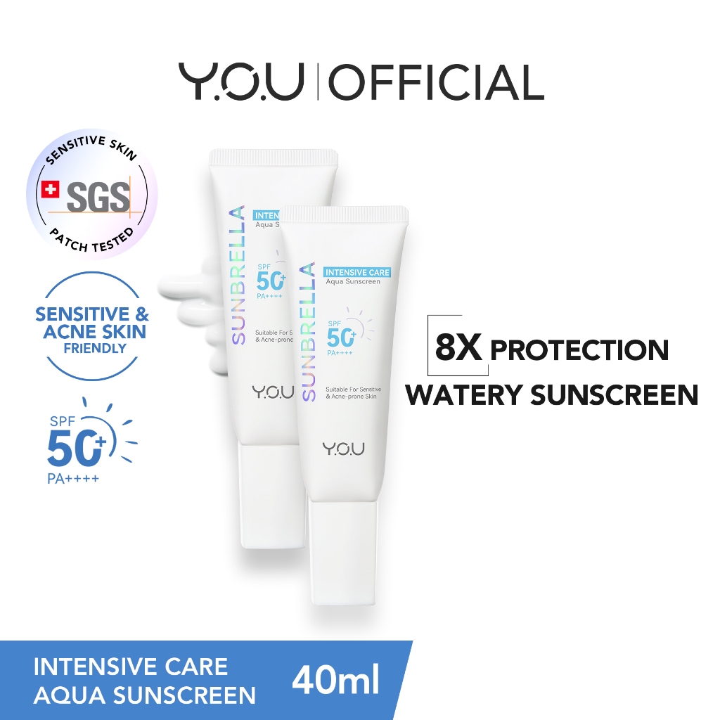 Y.O.U Sunbrella Intensive Care Aqua Sunscreen Duo Set | SPF50+ PA ...