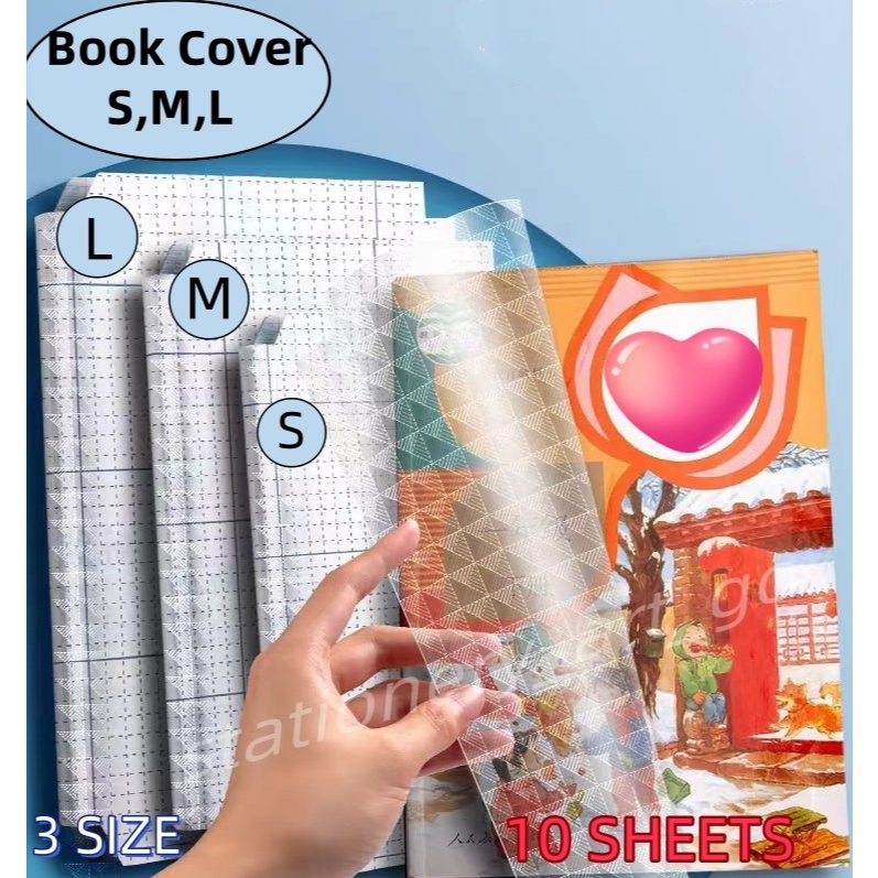 10 sheets Selfadhesive Book Wrap Book Cover Film Diamond Wrapper
