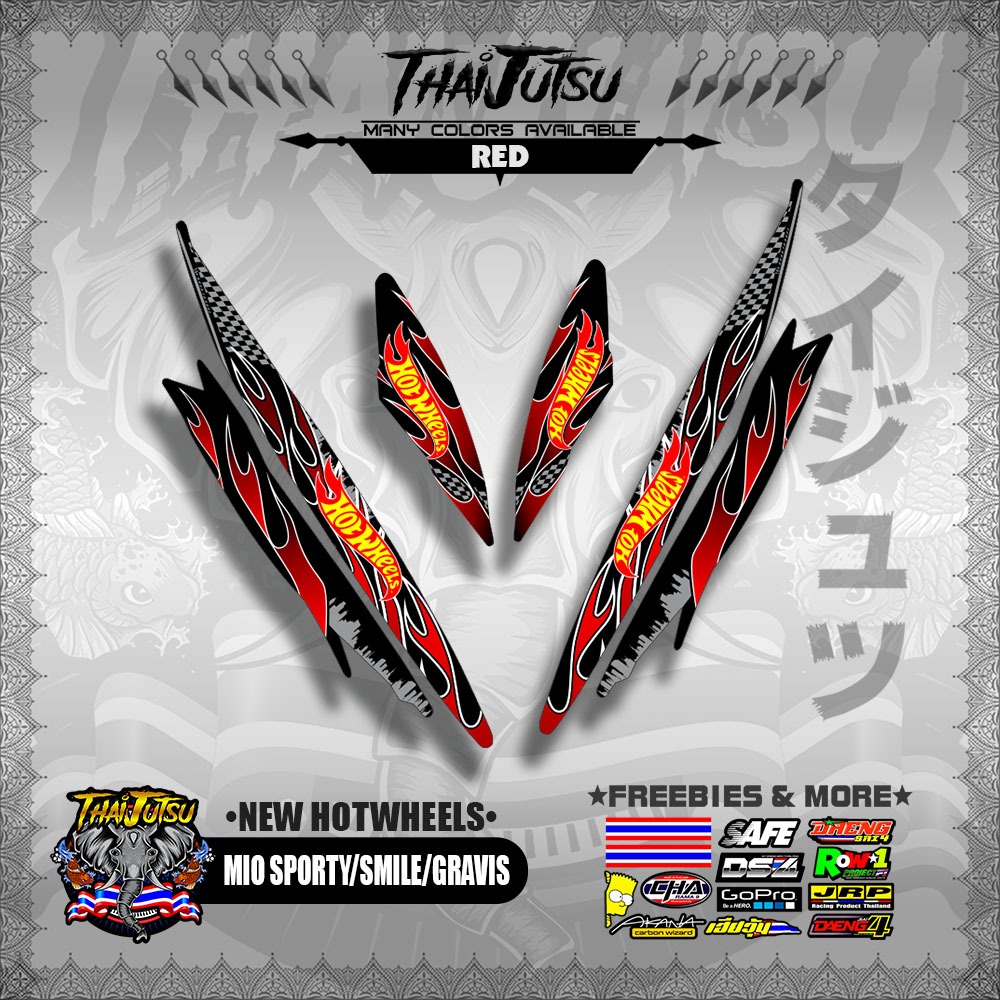 MIO SPORTY / SMILE / GRAVIS DECALS ( NEW HOTWHEELS )【ThaijutsuStickers ...