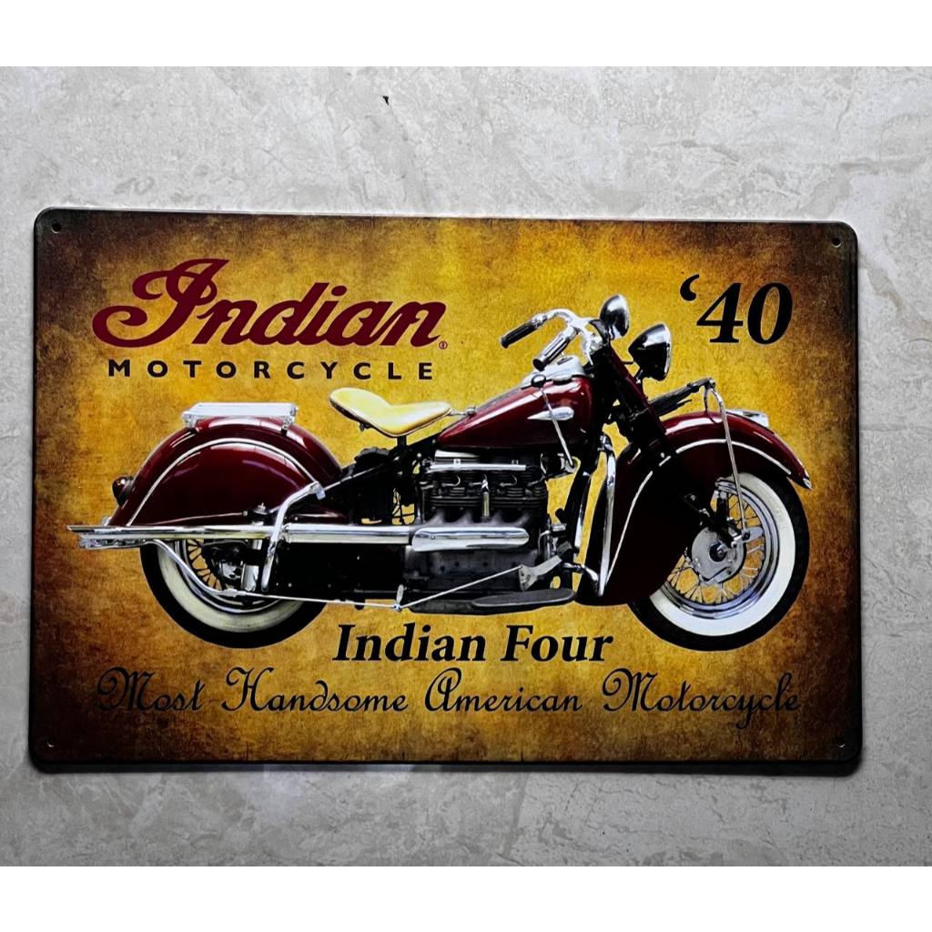 Motorcycle Signage Wall and Shelf Decoration Vintage Style MetaL Plate ...