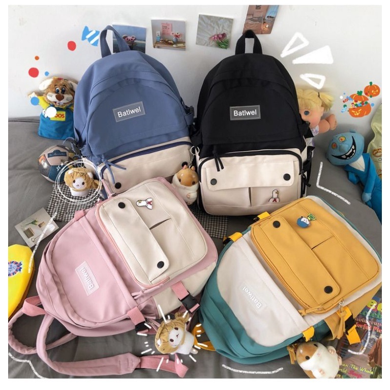 SUPER NO.1☆casual backpack Japanese style travel backpack student ...