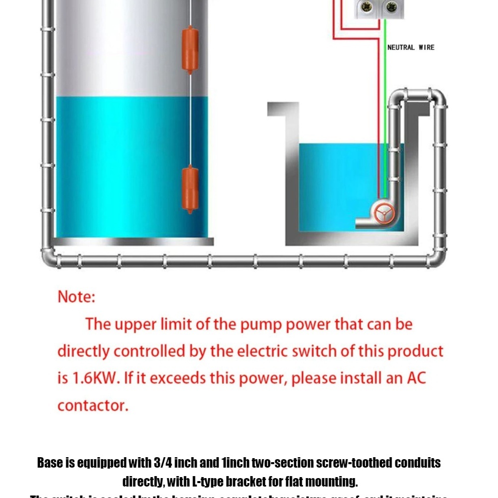 Double Float Suspension Automatic Liquid Level Controller Pump Switch ...