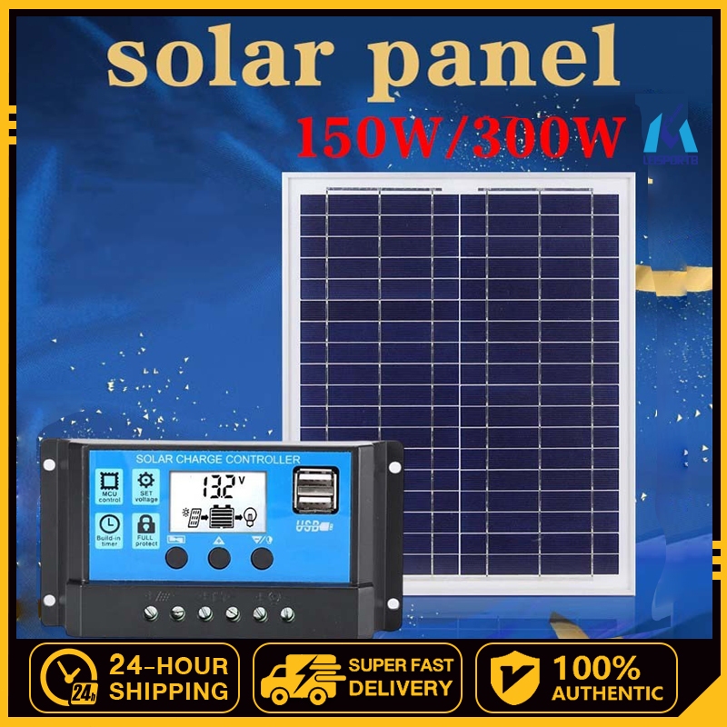 Solar Panel 150/300W 18Volt Pv Solar Module Outdoor home generator ...
