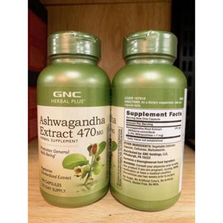 GNC Ashwagandha Extract 470mg - 100 Capsules (100 Servings) (EXP 2026 ...