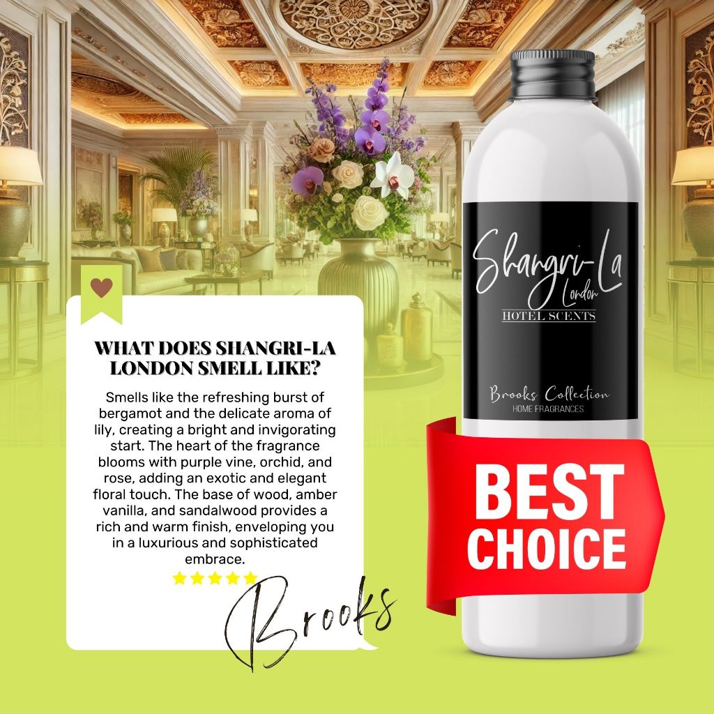 Brooks Shangri-La London Hotel Scents Water based Concentrated Water ...