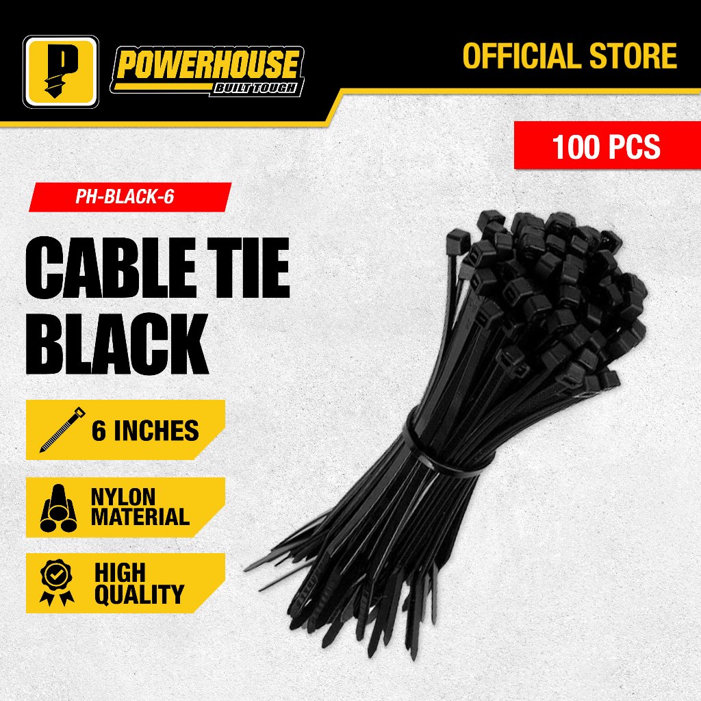 Powerhouse Cable Tie White / Black 6