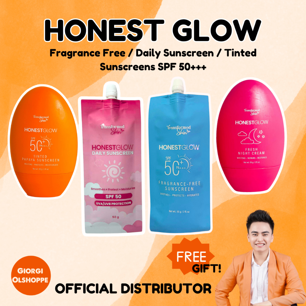 HONEST GLOW SUNSCREENS SPF 50 | Tinted Papaya Fragrance Free Daily ...