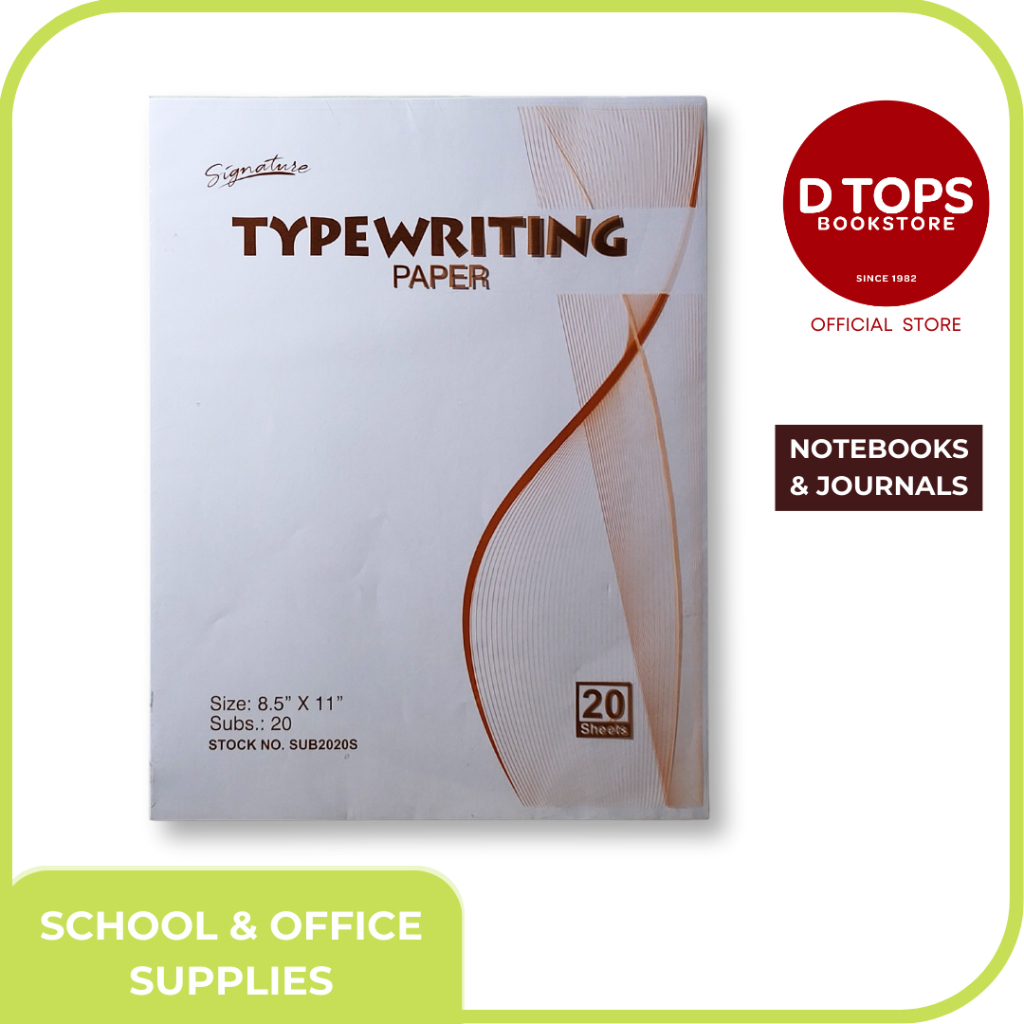 SIGNATURE Typewriting paper bond paper Long, Short | Shopee Philippines
