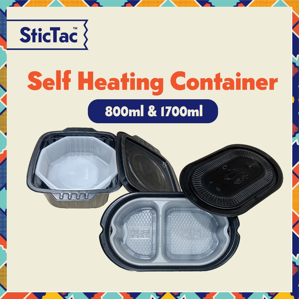 Reusable & Self Heating with Compartment w/o heat pack 1700ml & 800ml ...