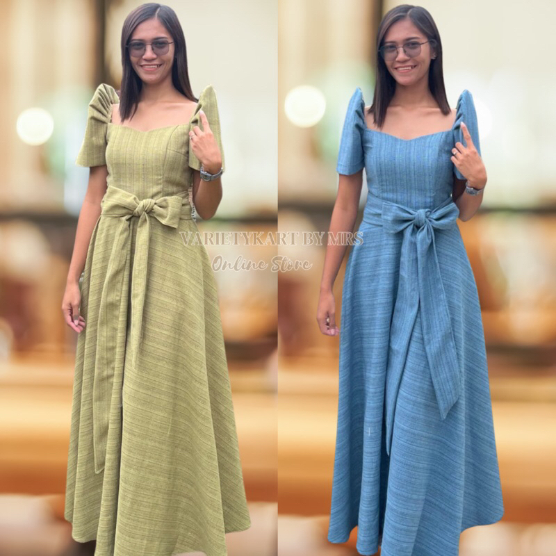 Filipiniana Wrap Ribbon Inabel Top - Apple Design CODE P47 | Shopee ...