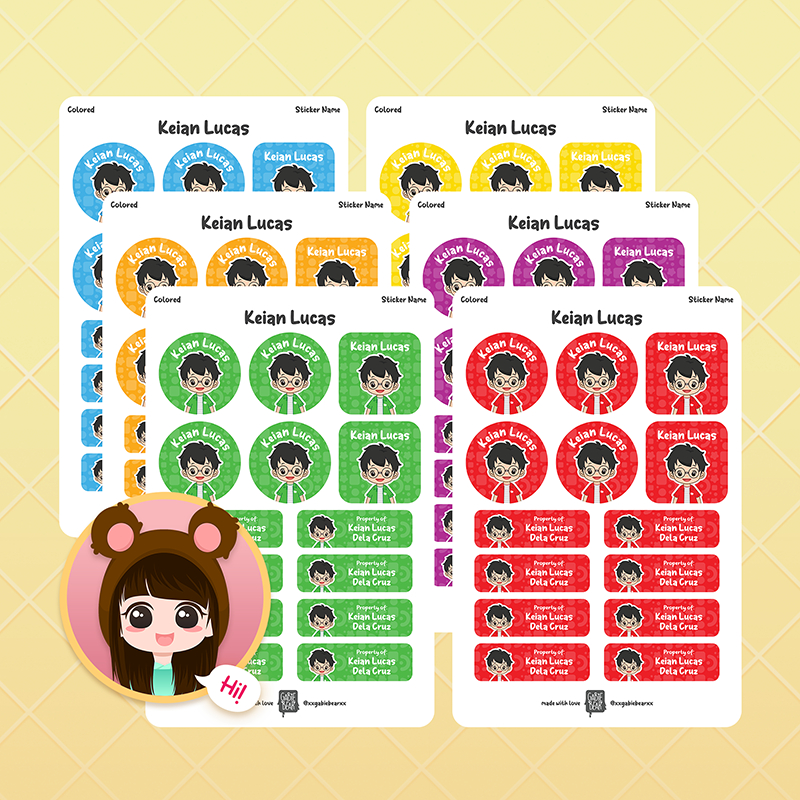 Personalized Sticker Name | Labels | Matte Laminated | Waterproof | Boy ...