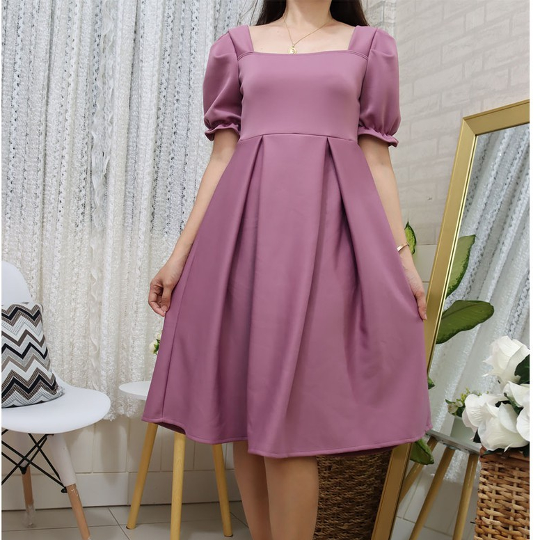 MATERNITY DRESS SEMI FORMAL FOR LARGE SIZE WEDDING GUEST DRESS PASTEL DRESS  SWING DRESS | Shopee Philippines