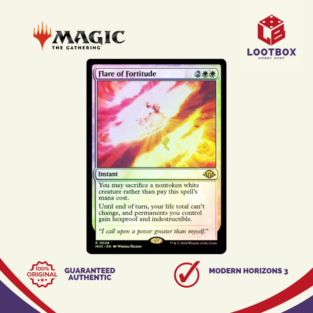 Magic the Gathering: Flare of Fortitude (Rare) - Modern Horizons 3 ...
