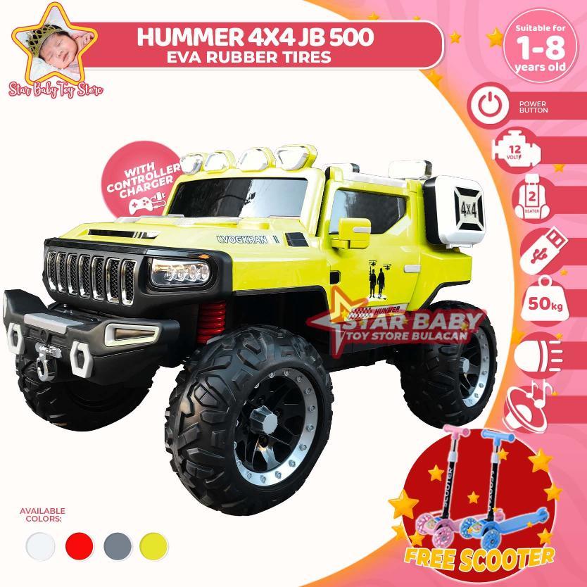 Star Baby Rechargeable Hummer JB 500 Ride on Jeep for Kids | Shopee ...