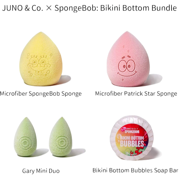 YMSPH JUNO & Co. × SpongeBob: Bikini Bottom Bundle Sponge Set | Shopee ...