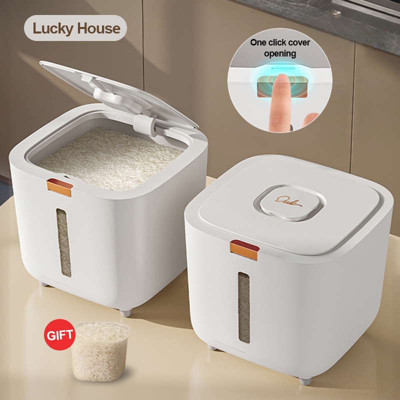 5KG-10kg Rice Dispenser and Storage with measuring cup sealed grain ...
