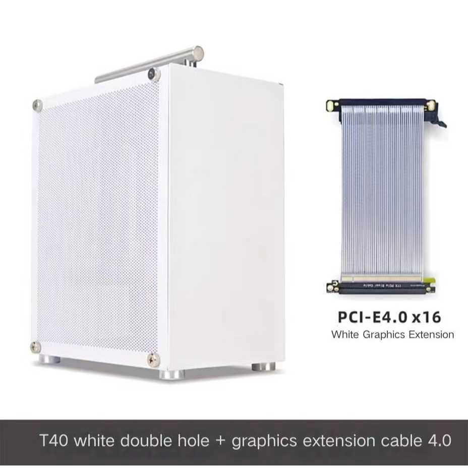 METALFISH T40 Mini ITX Case 7L Gaming Computer White Chassis Compact ...