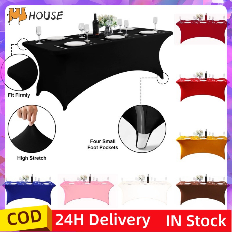【COD】FULL TABLE CLOTH Spandex Life Time Table Cloth Occassion Catering ...