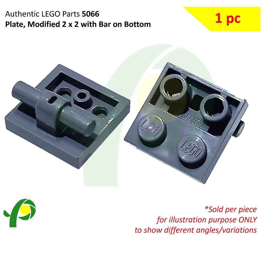 LEGO Parts 5066 Plate Modified 2x2 with Bar on Bottom Authentic Piece ...