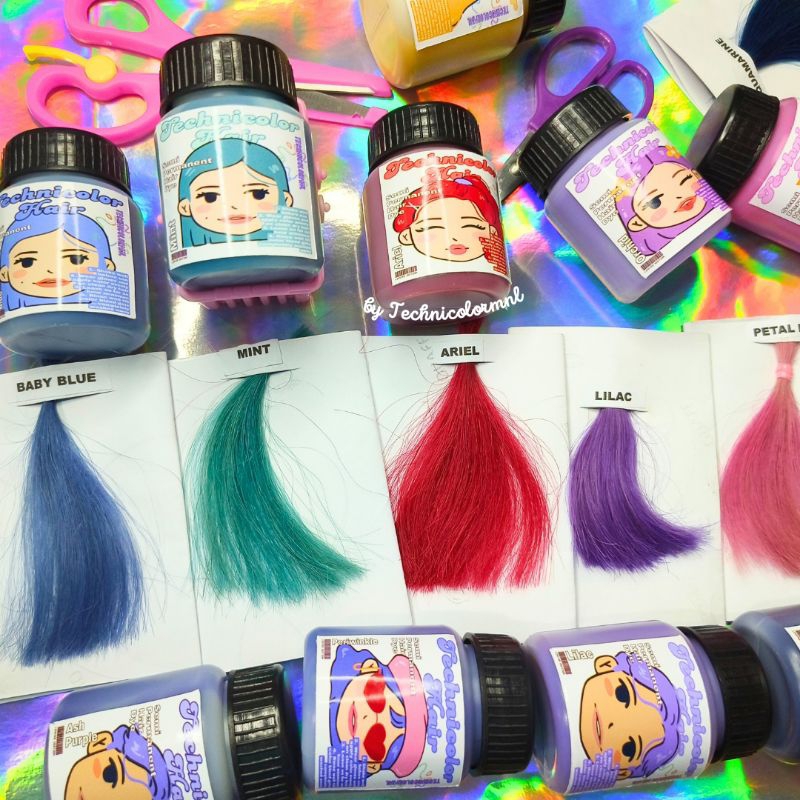 Mini Technicolor Hair Semi Permanent Hair Dye For Short Hair | Shopee