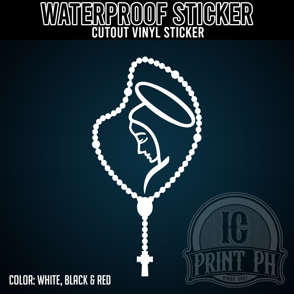 ROSARY V3 Sticker / Cutout Vinyl Sticker / Decal, Waterproof | Shopee ...