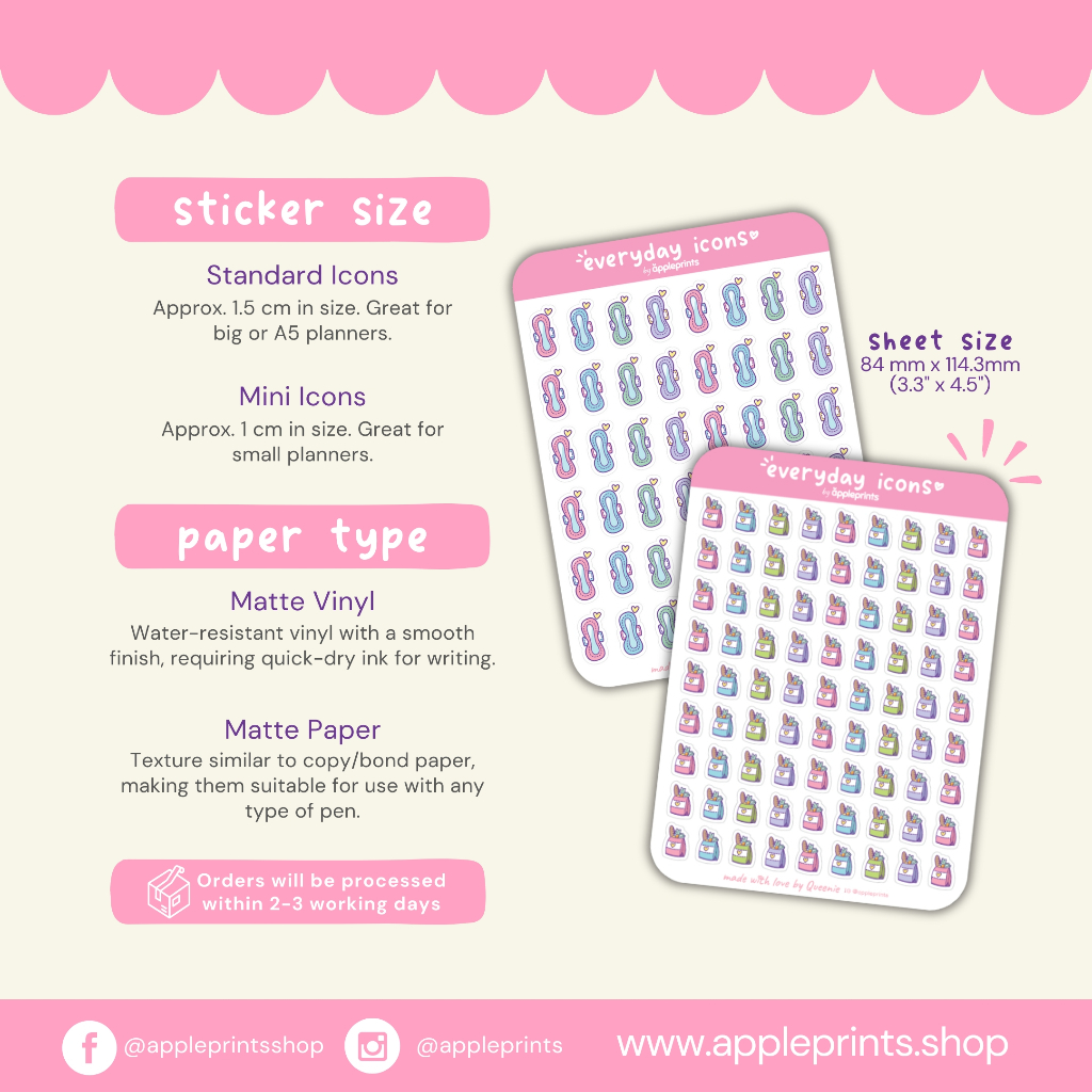Clean Refrigerator Defrost Household Chores Matte BuJo Planner Stickers ...