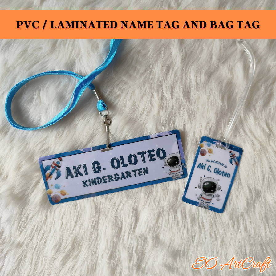 PVC/LAMINATED NAME TAG AND BAG TAG WITH LACE | Shopee Philippines
