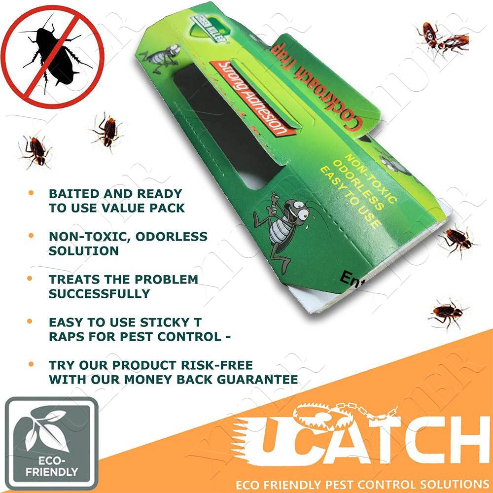 10Pcs Cockroach Killer Trap Sticky Roach Motel Roach Bait Ipis Trap ...