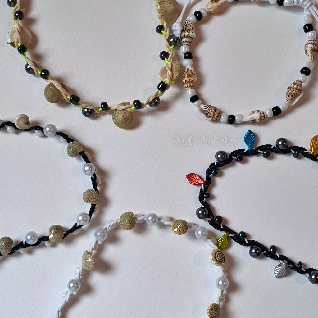 Hippie Beach Summer Beaded Shell Rasta Anklet (O) Jamaican | Shopee ...