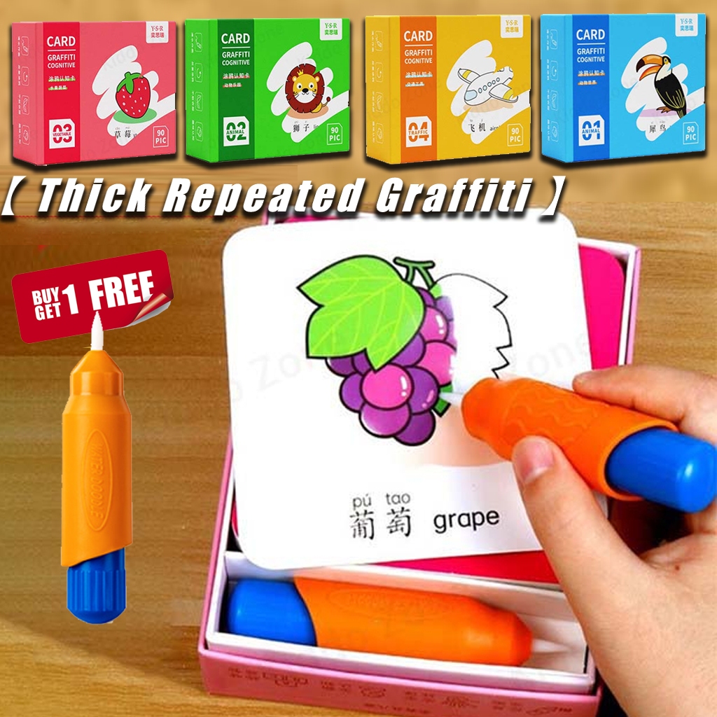COD Magic Doodle Flash Cards Early Educational English Words Alphabets ...